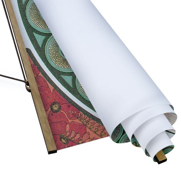 Quadro su tessuto con stecche per poster - Alfons Mucha - Quattro arti - Pittura - Verticale 2:1