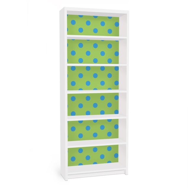 Carta adesiva per mobili IKEA - Billy Libreria - no.DS92 Dot Design Girly Green