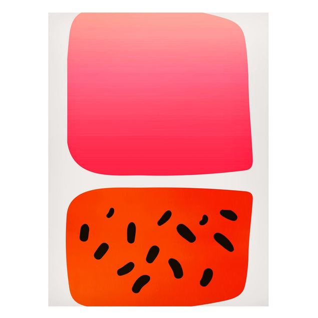Lavagna magnetica per ufficio Forme astratte - Melone e rosa