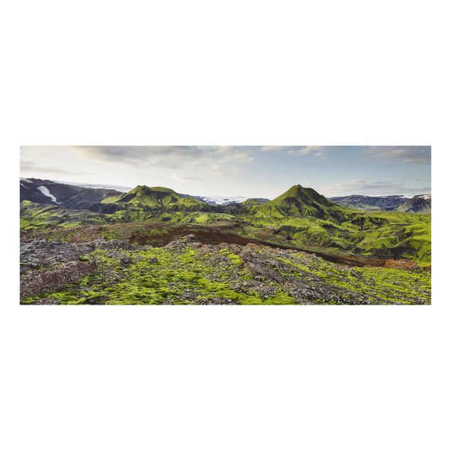 Quadro in vetro - Rjupnafell Iceland - Panoramico