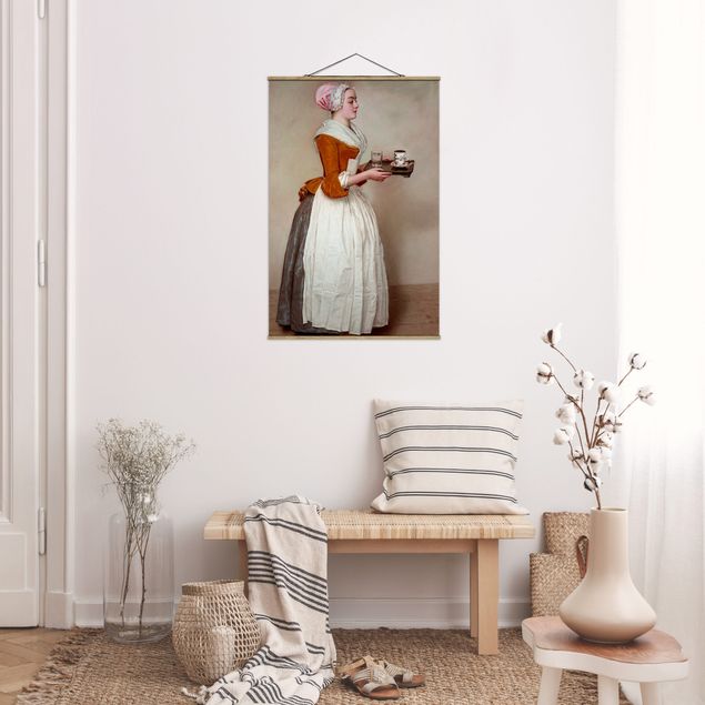 Foto su tessuto da parete con bastone - Jean Etienne Liotard - La ragazza del cioccolato - Verticale 3:2