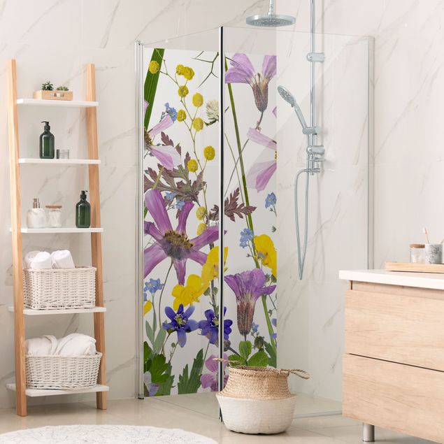 Rivestimenti per doccia alluminio dibond Prato di fiori profumati