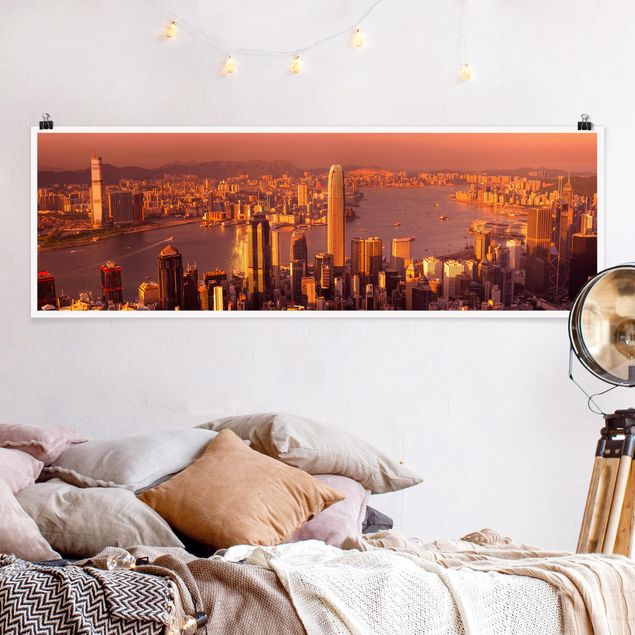 Poster - Hong Kong Sunset - Panorama formato orizzontale