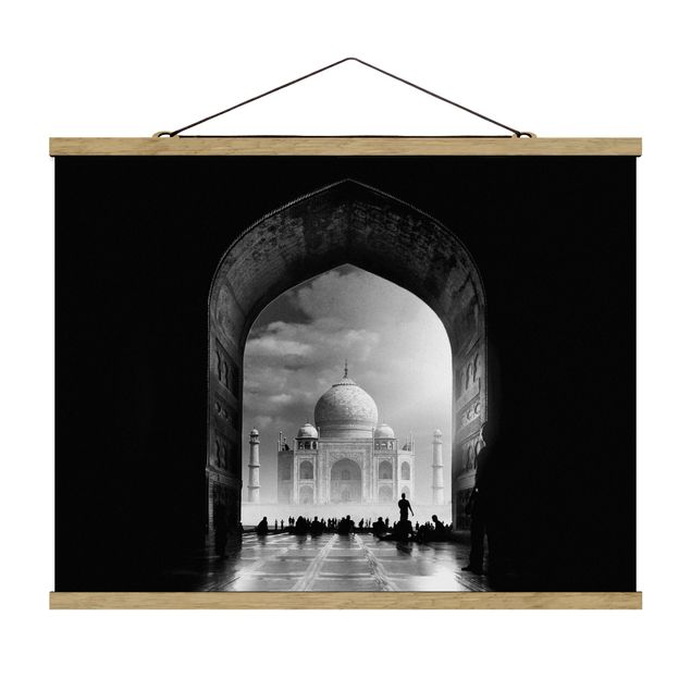 Foto su tessuto da parete con bastone - Il Gateway al Taj Mahal - Orizzontale 3:4