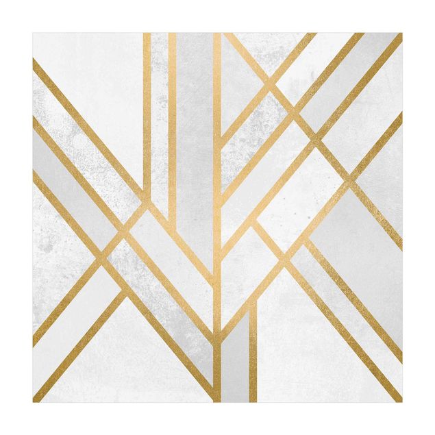 Tappeti oro Geometria Art Déco Oro Bianco