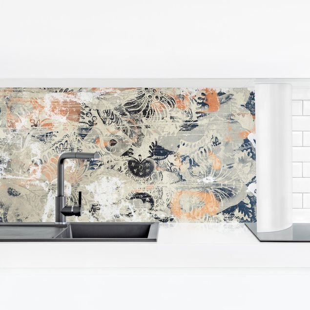 rivestimento cucina moderna Collage di terracotta II
