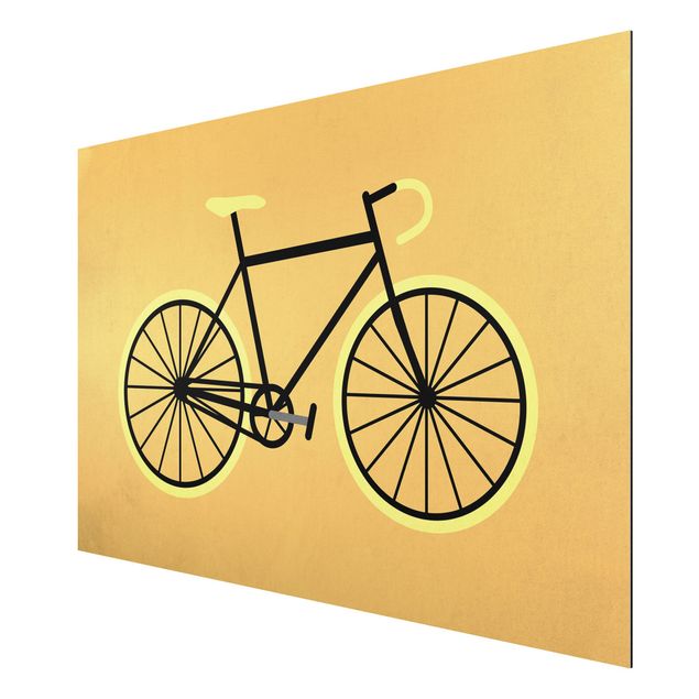 Stampa su alluminio - Bicicletta in giallo - Orizzontale 2:3