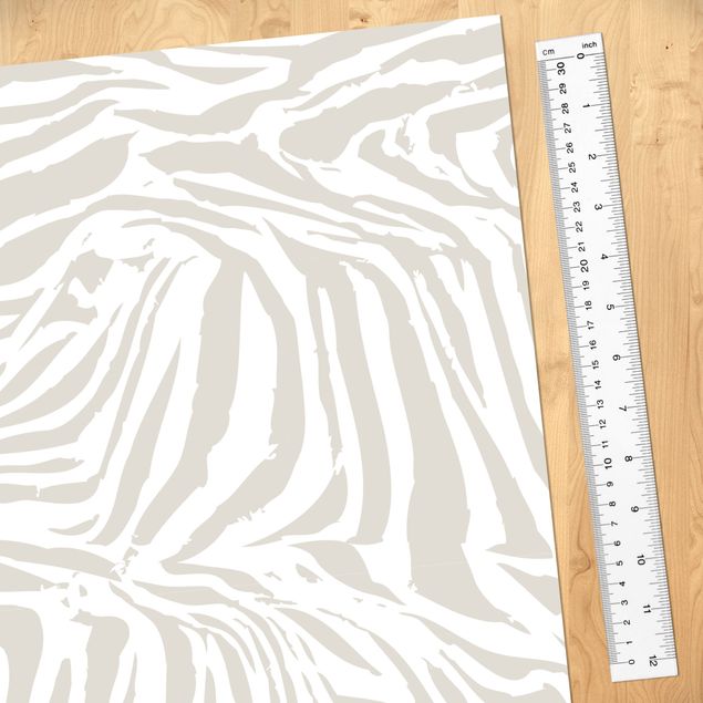 Carta Adesiva per Mobili - Design zebrato a strisce grigio chiaro