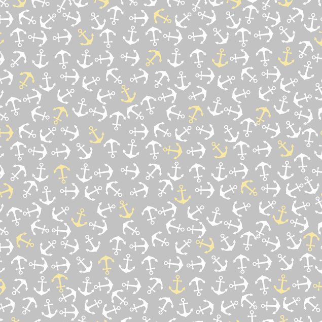 Pellicola adesiva - Ancora in bianco giallo su grigio