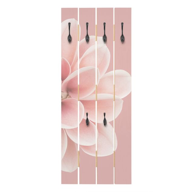 Appendiabiti in legno - Dalia su blush rosa