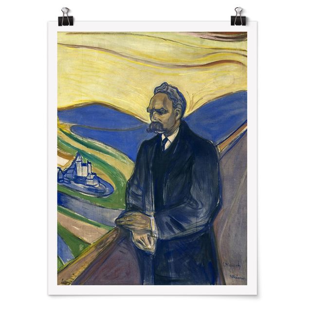 Poster - Edvard Munch - ritratto Nietzsche - Verticale 4:3