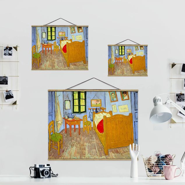 Foto su tessuto da parete con bastone - Vincent Van Gogh - Camera ad Arles - Orizzontale 3:4