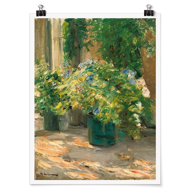 Poster - Max Liebermann - Vaso da fiori in davanti alla casa - Verticale 4:3