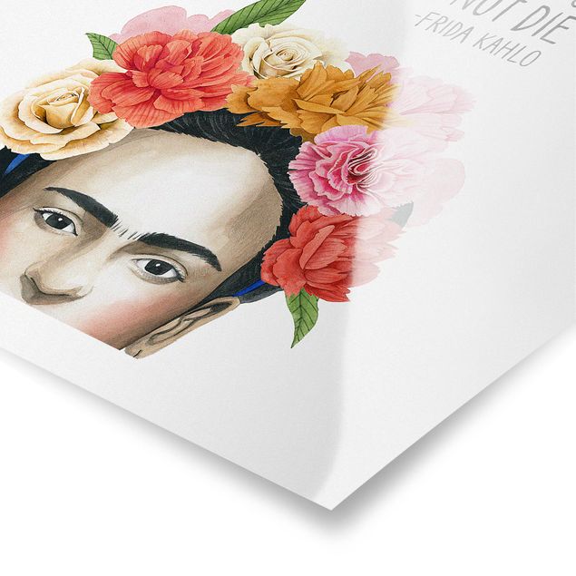 Poster - Pensieri di Frida - Fiori - Quadrato 1:1