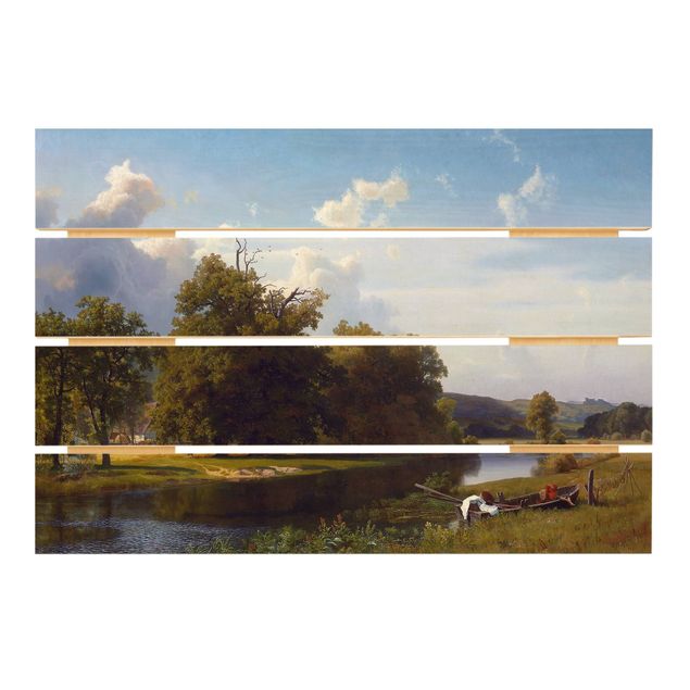Stampa su legno - Albert Bierstadt - Riverside - Orizzontale 2:3