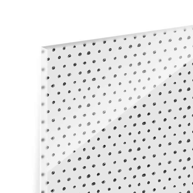 Paraschizzi in vetro - Trama di punti in inchiostro nero - Formato orizzontale 2:1