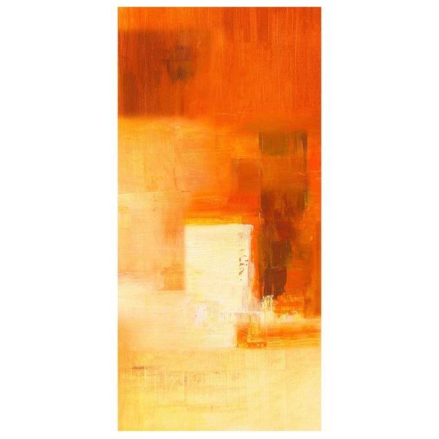 Tenda a pannello - Petra Schüßler - Composition In Orange And Brown 03 - 250x120cm