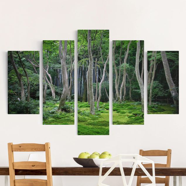 Quadri foresta Foresta giapponese