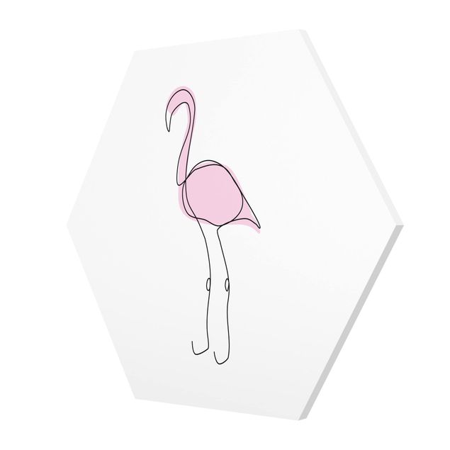 Esagono in forex - Flamingo Line Art