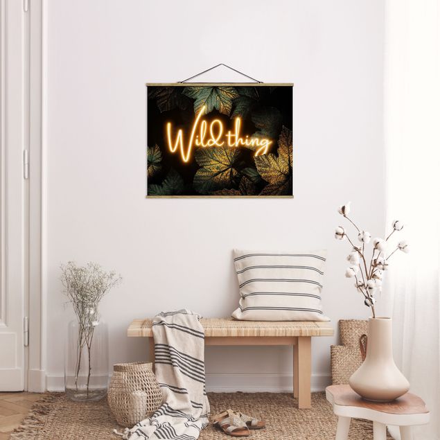 Foto su tessuto da parete con bastone - Elisabeth Fredriksson - Wild Thing Golden Leaves - Orizzontale 3:4