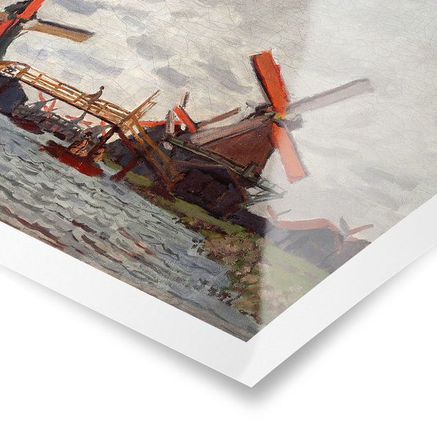 Poster - Claude Monet - Mulini a vento Zaandam - Orizzontale 2:3