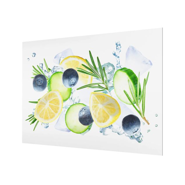 Paraschizzi in vetro - Blueberries Lemon Ice Spash