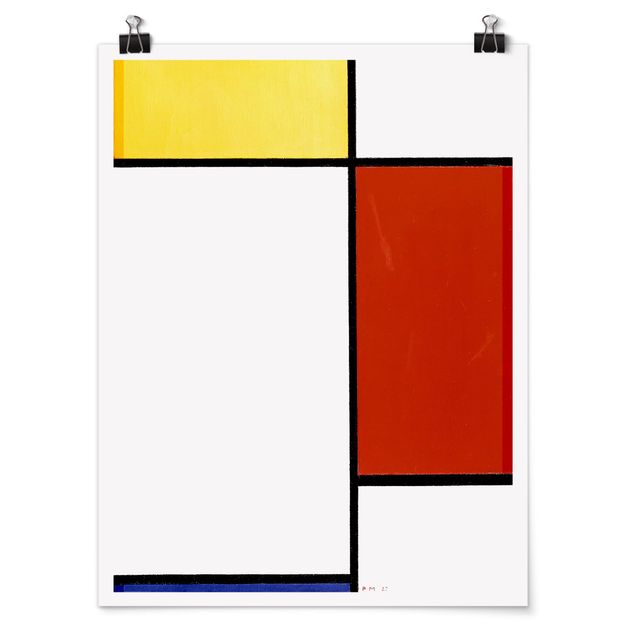 Poster - Piet Mondrian - Composizione I - Verticale 4:3