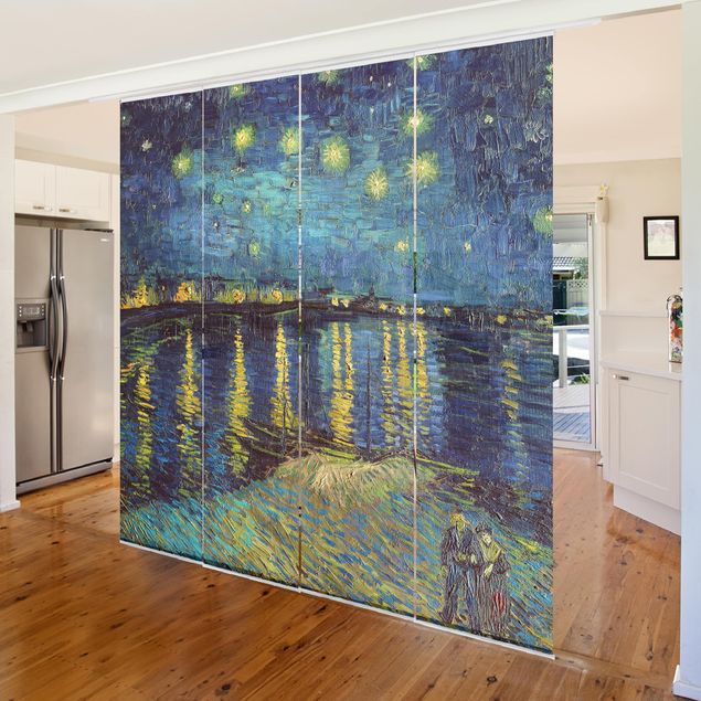 tende a pannello corte Vincent Van Gogh - Notte stellata sul Rodano