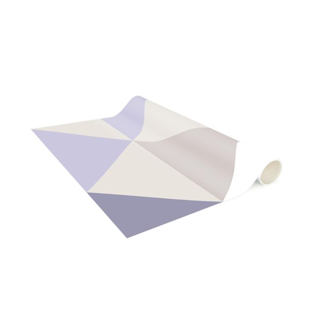 Tappeto bagno viola Motivo geometrico triangolo inclinato color lilla