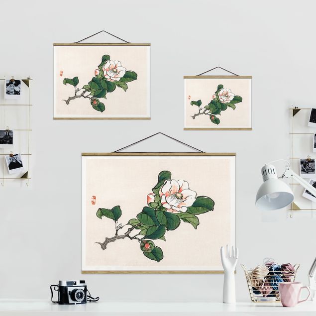 Foto su tessuto da parete con bastone - Asian Vintage Disegno Apple Blossom - Orizzontale 3:4