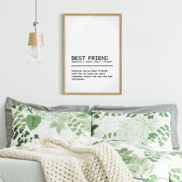 Poster con cornice - Definition Best Friend