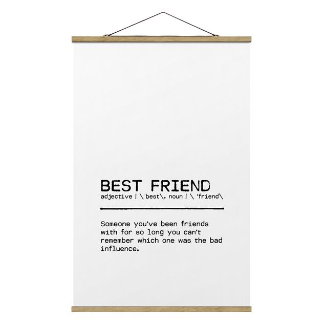 Foto su tessuto da parete con bastone - Definition Best Friend - Verticale 2:3