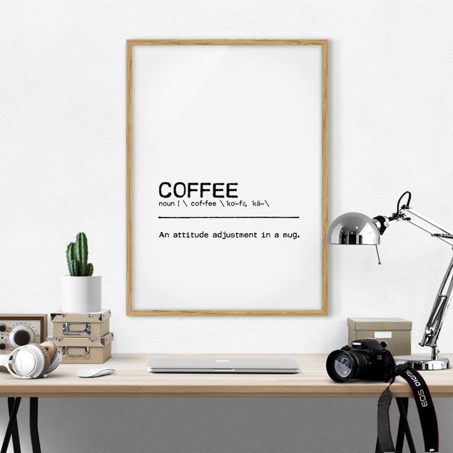 Poster con cornice - Definition Coffee Attitude