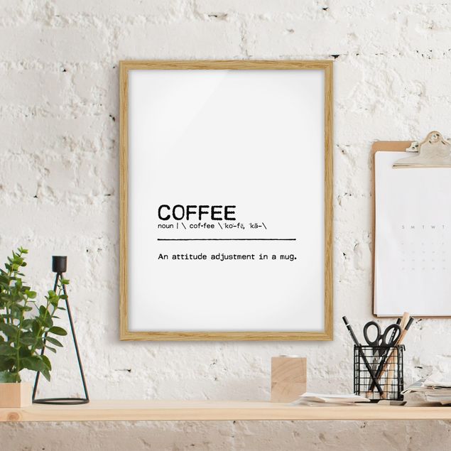 Poster con cornice - Definition Coffee Attitude
