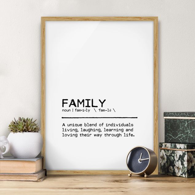 Poster con cornice - Definition Family Unique