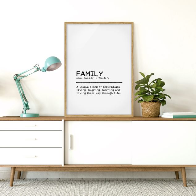 Poster con cornice - Definition Family Unique