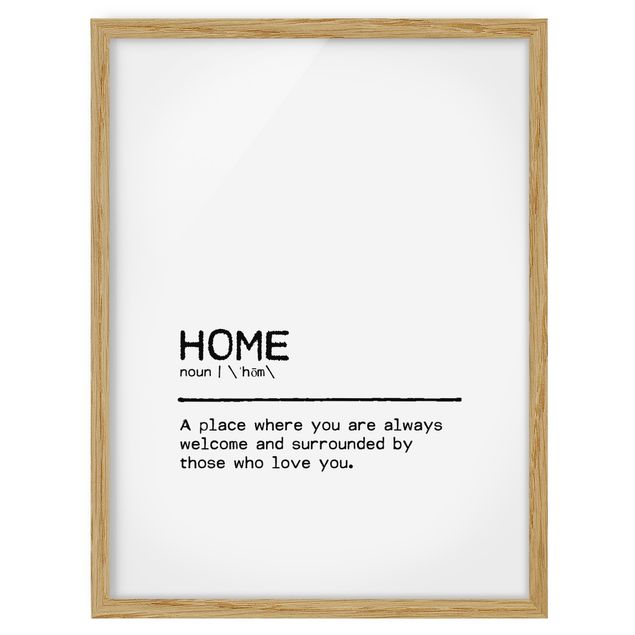 Poster con cornice - Definition Home Welcome