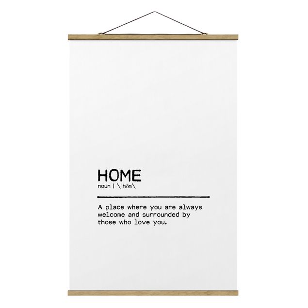 Foto su tessuto da parete con bastone - Definition Home Welcome - Verticale 2:3