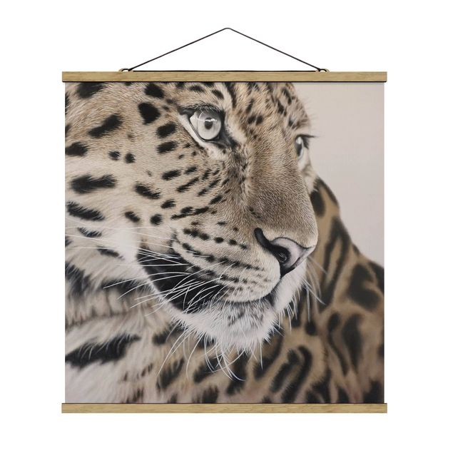 Foto su tessuto da parete con bastone - Il leopardo