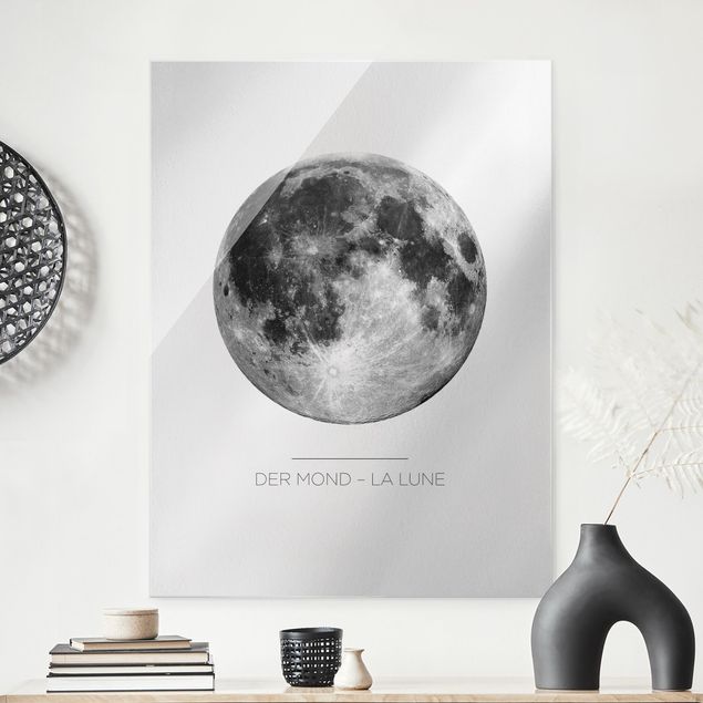Lavagna magnetica vetro La Luna - La Lune
