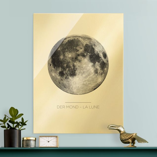 Quadro in vetro - La Luna - La Lune - Formato verticale
