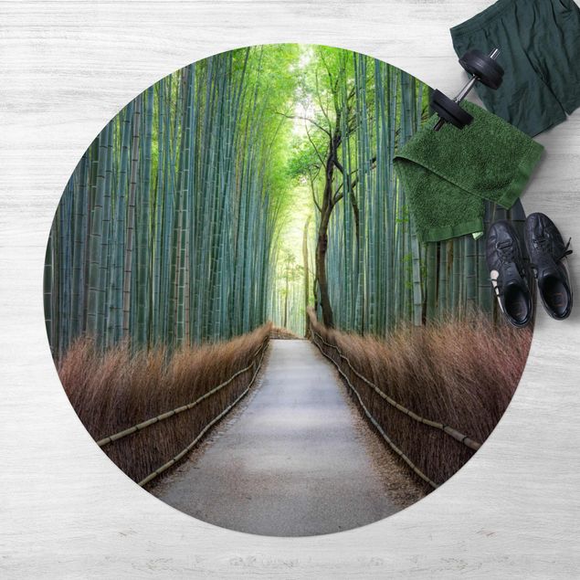 Tappeti per esterni Il sentiero attraverso il bambù