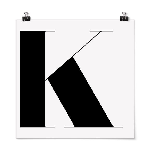 Poster - Antiquarium lettera K - Quadrato 1:1