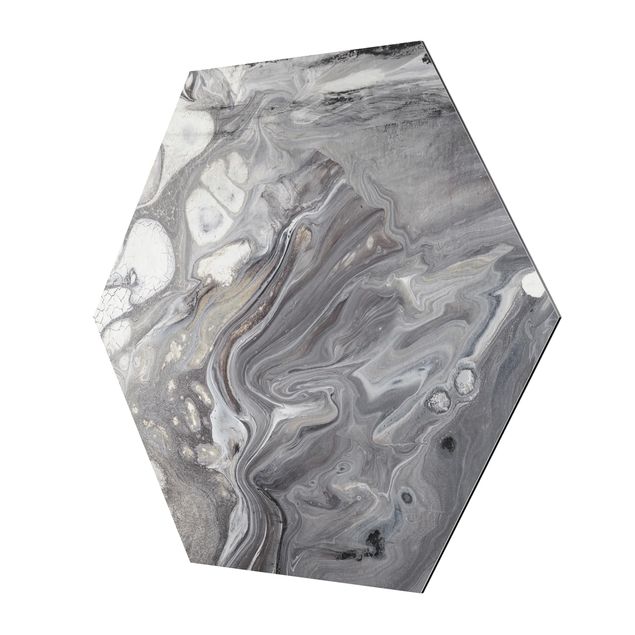 Esagono in Alluminio Dibond - Molten pietra