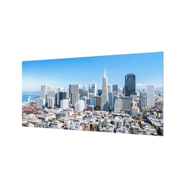 Paraschizzi in vetro - Skyline di San Francisco - Formato orizzontale 2:1