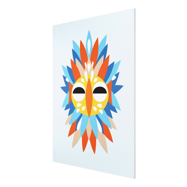 Stampa su Forex - Collage Mask Ethnic - Parrot - Verticale 4:3