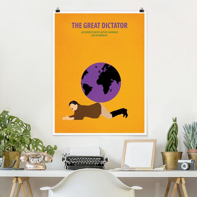 Poster illustrazioni Locandina film Il grande dittatore