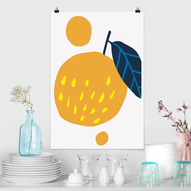 Poster illustrazioni Forme astratte - Arancione