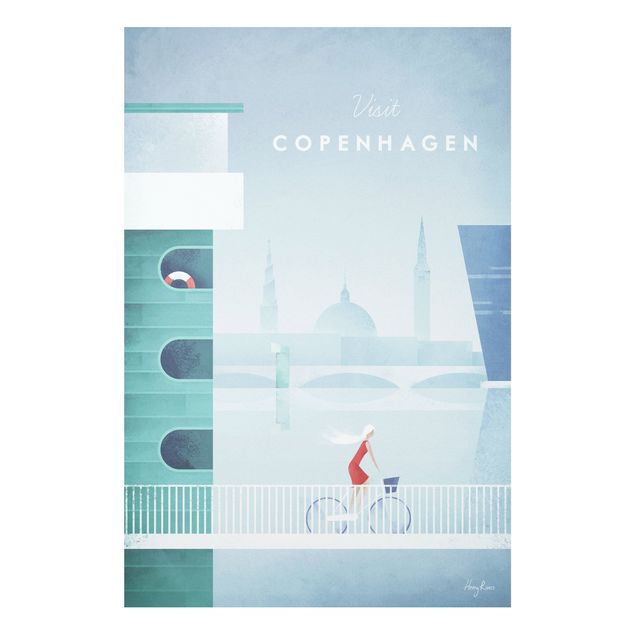 Stampa su Forex - Poster di viaggio - Copenaghen - Verticale 3:2