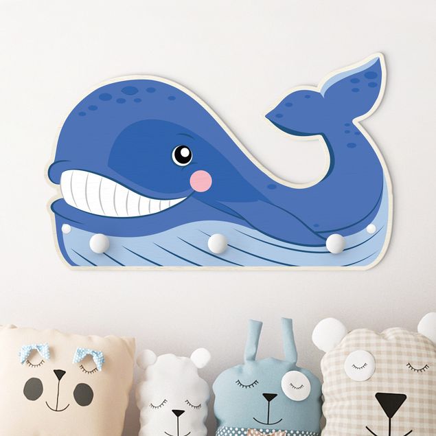 Kinderzimmer Wandgarderobe mit Tieren Balena paffuta